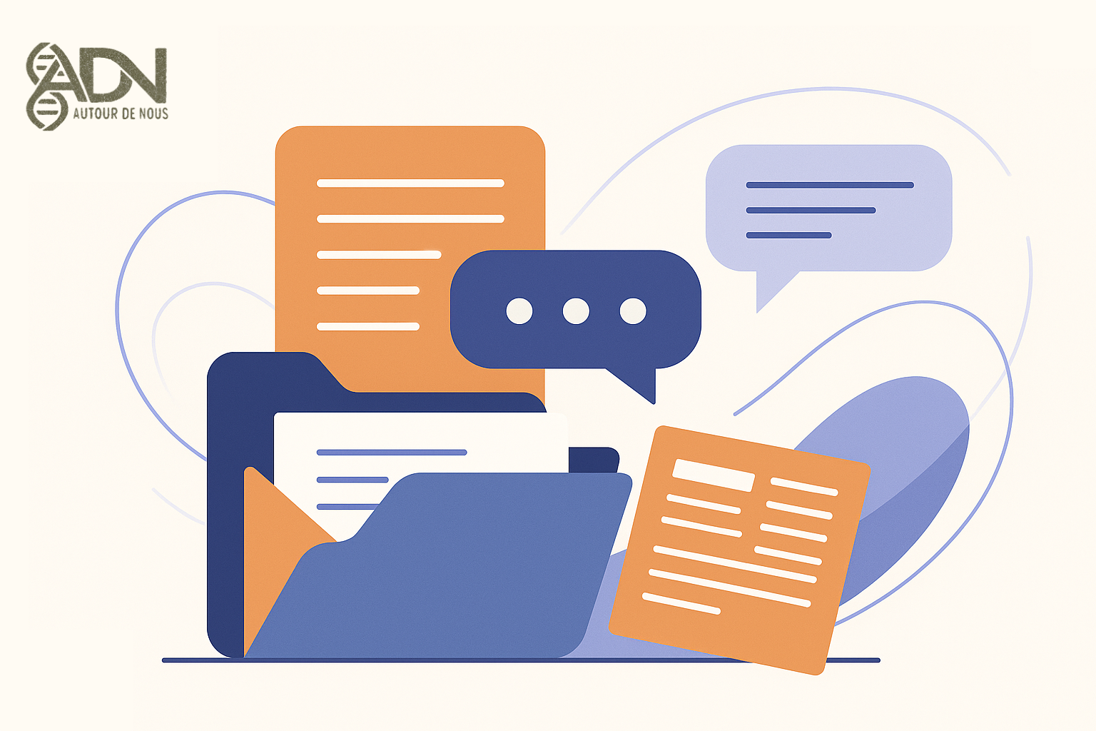 Illustration du partage sur ADN